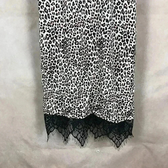 Animal Printed Lace-Trim Slip Dress NWT Size SMALL - Picture 4 of 11